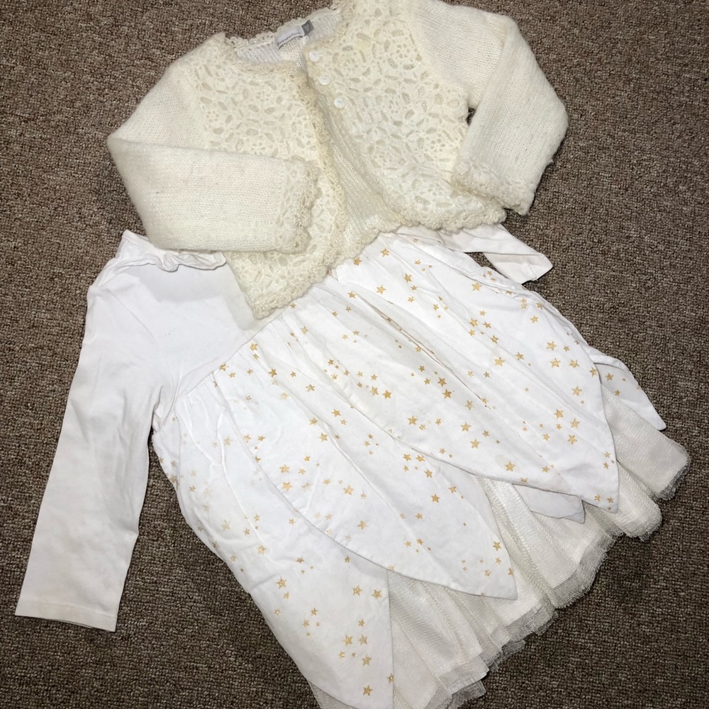 Catimini Dress & Cardigan set 18M